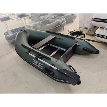 Člun Nafukovací člun Willis boats RY-BD240 v zelené barvě se skládací dřevěnou podlahou