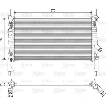 Chladič motoru Chladič, chlazení motoru VALEO 701606