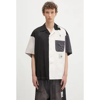 Pánská košile Košile Maison MIHARA YASUHIRO Crazy Pattern S/S Shirts, M, černá, 99X