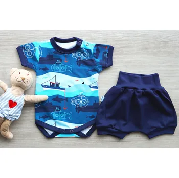 Kojenecká souprava AMÁLKA Letní komplet body s kraťasy baggy, lodičky Velikost: 86