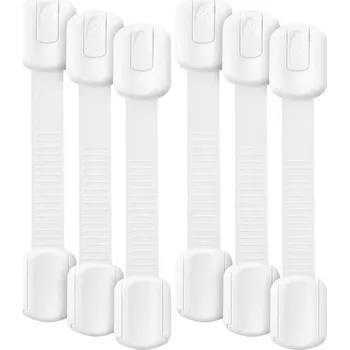 Dětský bezpečnostní prvek Sada 6 dětských bezpečnostních zámků na skříňky a zásuvky, Univerzální, Dětské bezpečnostní zámky