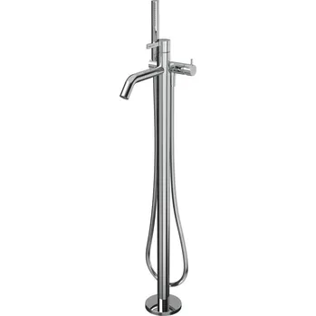 Vodovodní baterie Kartell LAUFEN - vanová páková baterie, montáž na podlahu, pevný výtok 203 mm, včetně syntetické sprchové hadice 1 250 mm a ruční sprchy Twinstick, chrom, H3213380041211