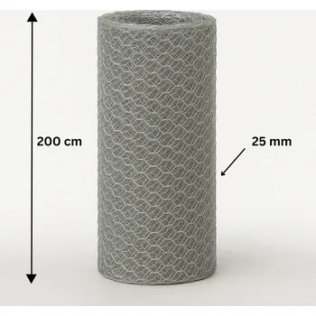 Pletivo Šestihranné pletivo pozink 25/0.8/2000/10m - Vysoká Kvalita Za Skvělou Cenu