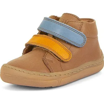 Dětská treková obuv FRODDO chlapecká kotníková obuv BAREFOOT FIRST STEP G2130342-19 cognac 22