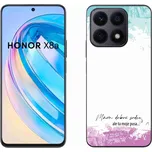 Gelový kryt mmCase na Honor X8a - vtipný text 3 bílé pozadí