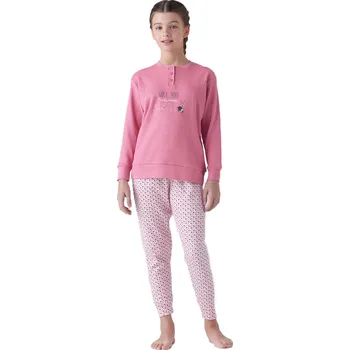 Dívčí oblečení Dívčí pyžamo Karelpiu KF7080 Modrá, 3/4