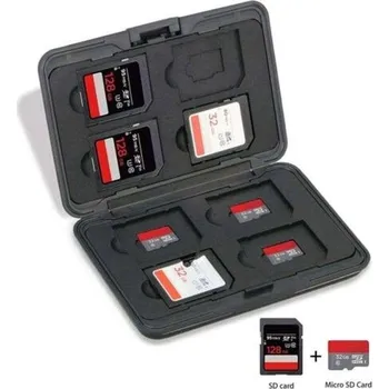 Lenuo Pouzdro na paměťové SD a Micro SD karty Černé