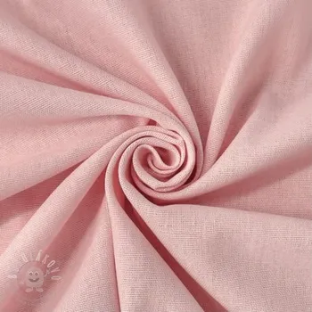 Bavlněná látka se lnem PREMIUM light pink