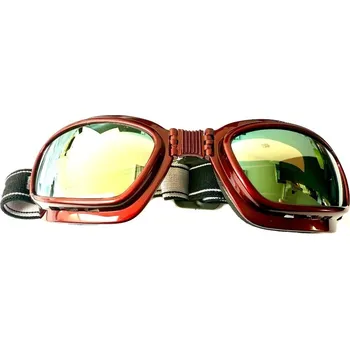 Motocyklové brýle Retro moto brýle na chopper zrcadlové