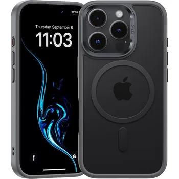 Pouzdro na mobilní telefon Zadní kryt Benks Magnetic Mist Metal Frame pro iPhone 16 Pro Max grey