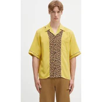 Pánská košile Košile Wacko Maria switching, L, žlutá, 11X