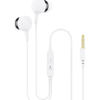 Sluchátka Ksix Ergo sluchátka s mikrofonem, 3,5mm jack, bílá