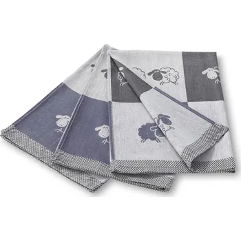 Utěrka Wooline Kuchyňské utěrky ovečka modrá 3ks, 50x70cm OBLÍBENÁ NOVINKA!