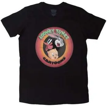 Pánské oblečení Merch Looney Tunes: Looney Tunes Unisex T-shirt: Cartoons (black) (large) L