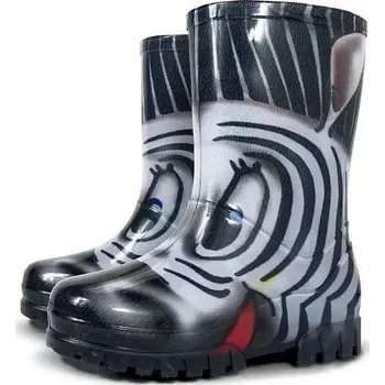 Dívčí holínky DEMAR dětské holínky Twister Print 105922 zebra NP