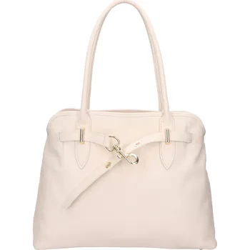 Kabelka Dámská kožená kabelka Italia Sára - krémová