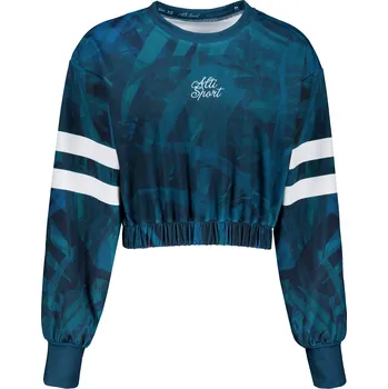 Dámská mikina Dámská funkční cropped mikina premium ALTISPORT VOJ/ALW096MI08 PETROLEJOVÁ M