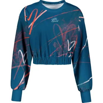 Dámská mikina Dámská funkční cropped mikina premium ALTISPORT VOJ/ALW082MI08 PETROLEJOVÁ XL