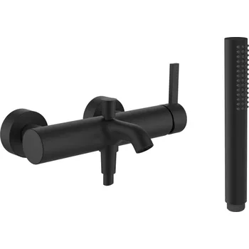 Vodovodní baterie Kartell LAUFEN - vanová nástěnná páková baterie, včetně syntetické sprchové hadice 1800 mm a ruční sprchy Twinstick, H3213370811411