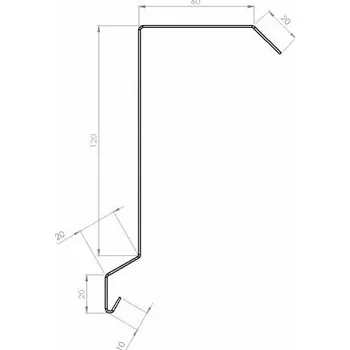 Střecha Závětrná lišta horní r.š. 250mm Barva: RAL 3009 - Tmavě červená, Materiál: Lakovaný pozinkovaný plech MATT