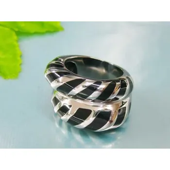 Prsten Šperky4U Ocelový prsten zebrovaný dvojitý - velikost 60 - OPR1151-60