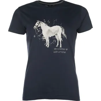 Dámské tričko HKM Tričko Sparkle HKM, dětské, deep blue 170-176