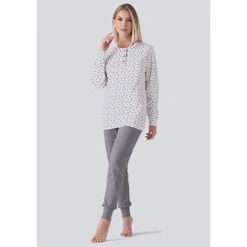 Dámské pyžamo Dámské pyžamo Karelpiu KF7041 Starorůžová, 5XL