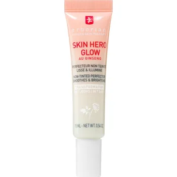 Pleťový krém Erborian Skin Hero Glow Non-tinted Perfector lehký pleťový krém pro rozjasnění a hydrataci 15 ml