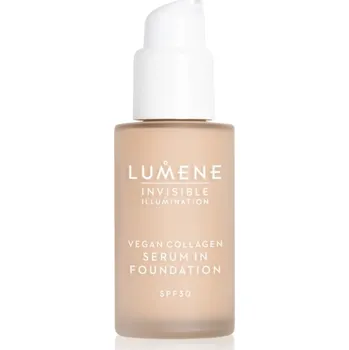 Make-up Lumene Invisible Illumination Vegan Collagen Serum in Foundation lehký make-up s vyživujícím účinkem SPF 30 1.5 30 ml