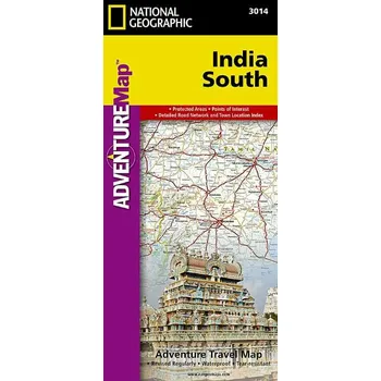National Geographic Maps mapa India south 1:1,4 mil. National Geographic voděodolná