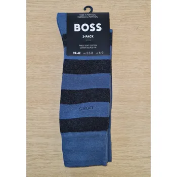 Pánské ponožky PÁNSKÉ PONOŽKY BOSS 50467712 2PACK Modrá, 39/42