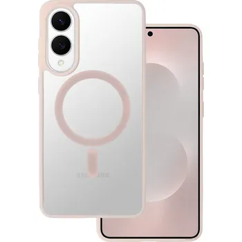 Pouzdro na mobilní telefon Zadní kryt Acrylic Color Magsafe pro Samsung Galaxy S25 Edge light pink