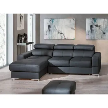 Sedací souprava Kožená rohová sedací souprava Bazalt 1