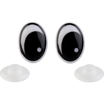 Pro Háčkování Oči s pojistkou černé 11x15 mm 2 páry