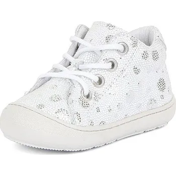 Dětská treková obuv FRODDO dívčí kotníková obuv OLLIE LACES G2130307-5 bílá/stříbrná 23