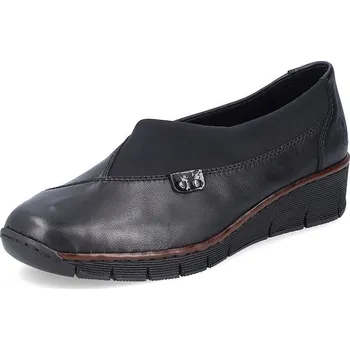 Dámské baleríny RIEKER dámské kožené baleríny 53763-00 černé 38