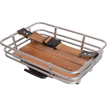 košík na kolo AtranVelo Epic Retro AVS přední koš stříbrná,braun