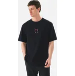 Pánské tričko John Frank JFTOOB25 Tm. modrá, M