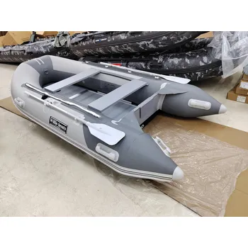 Člun Nafukovací člun Willis boats RY-BD300 v šedo-šedé barvě se skládací dřevěnou podlahou