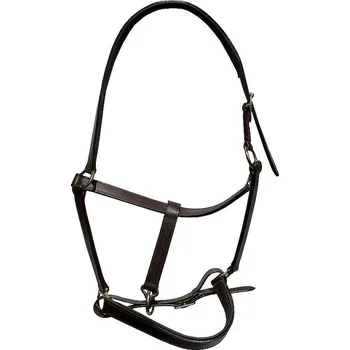 Kožená ohlávka pro koně hnědá x-full