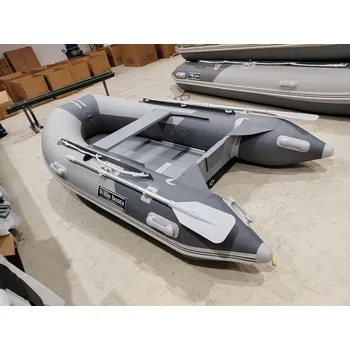 Člun Nafukovací člun Willis boats RY-BD270 v šedo-šedé barvě se skládací dřevěnou podlahou