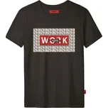 Pánské tričko John Frank JFTCOOL25 WORK HARD Černá, M