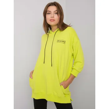 Dámská mikina Limetková bavlněná mikina s kapsami RV-