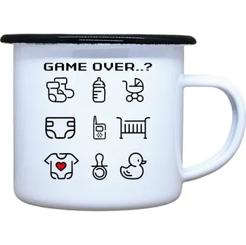 DOBRÝ TRIKO Plecháček s potiskem Game over děcko Velikost plecháčku: 330 ml