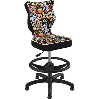 Entelo Dětská židle Petit Black 4 HC+F s opěrným kruhem, pejsci Storia 28