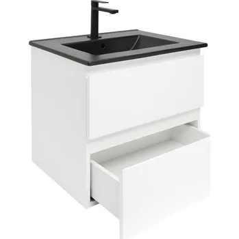 Koupelnový nábytek SAT Koupelnová skříňka s umyvadlem SAT B-Way 59x50x45 cm bílá lesk BWAY260WU4B2B BWAY260WU4B2B