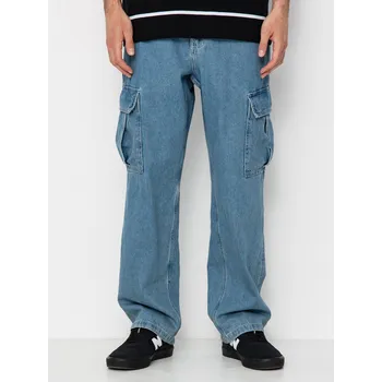 Pánské oblečení Vans Service Cargo Loose Denim (stonewash/blue) 30, modrá