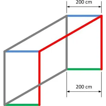 Fotbalová branka Fotbalové brankové sítě 7,5 x 2,5 x 2 x 2 m černá/bílá (1ks černá/bílá)