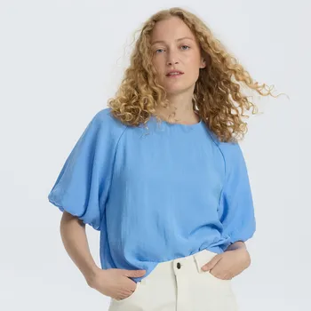 Dámské tričko Reserved - Tričko z modalu - modrá - 574FB-55X - 574FB-55X-S