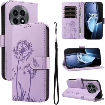 Pouzdro na tablet VSECHNONAMOBIL 108071 ART DANDELION Peněženkové pouzdro pro OnePlus 13R 5G fialové